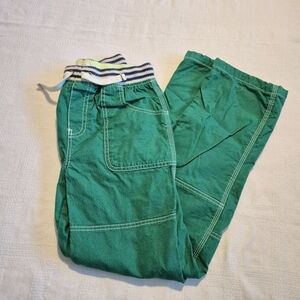 Mini Boden boys size 12 years green lined soft waisted pants VGUC